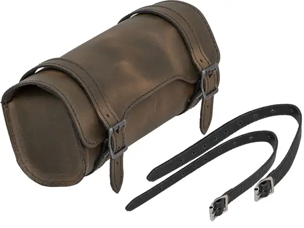 Satteltasche «Square» braun Echtleder